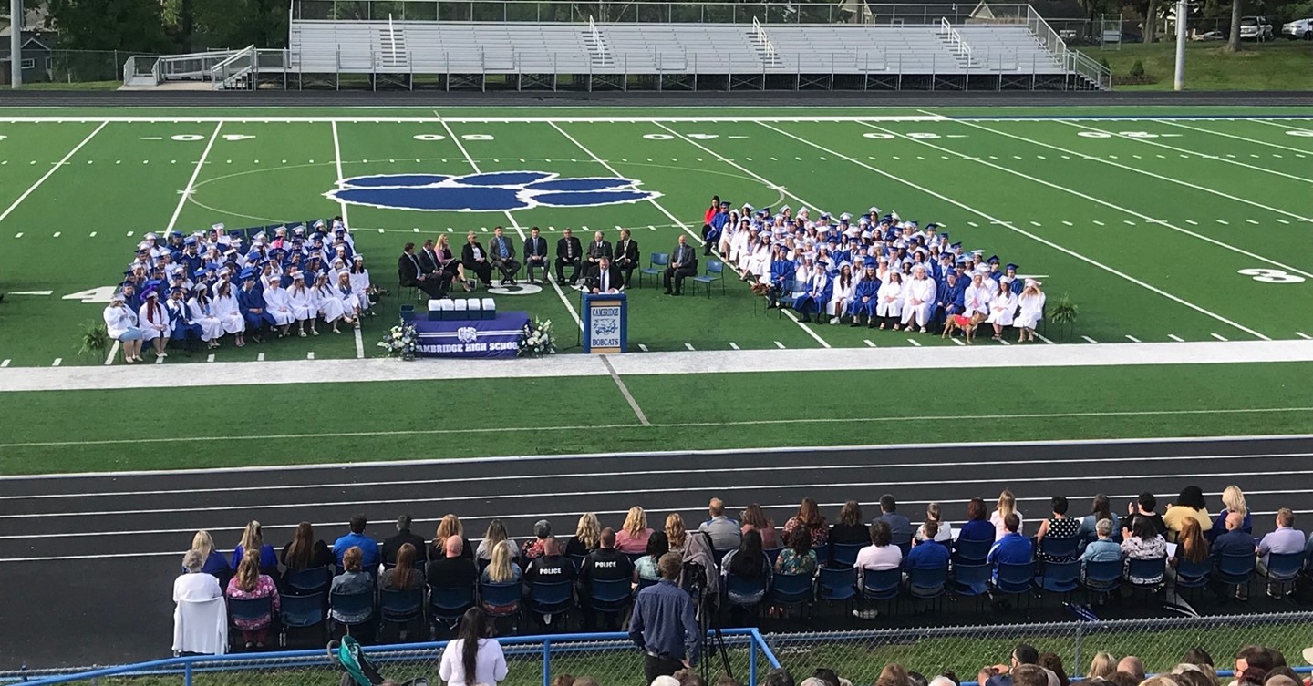 Graduation Picture of everyone on field