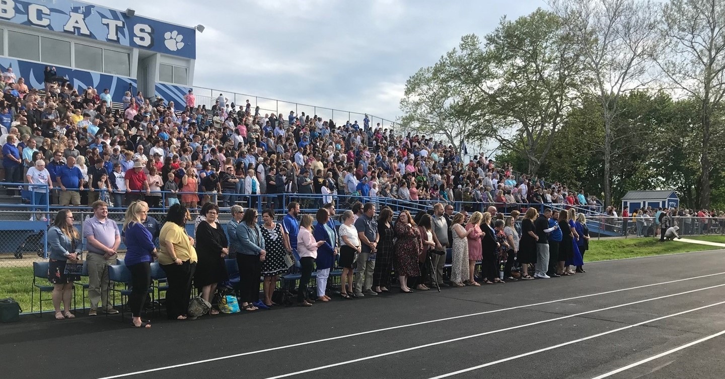 Graduation crowd